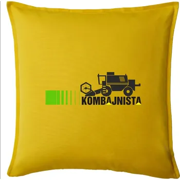 Polštář Kombajnista zelená a žlutá - Polštář 50x50 - 50x50 - Pouze potah ( Žlutá )