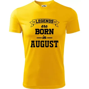 Chlapecké tričko Legends are born in August - Dětské triko sportovní (dresovina) - 158 cm/12 let ( Žlutá )