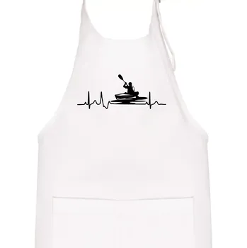 Kuchyňská zástěra EKG kajak - Dětská zástěra na vaření - Univerzální velikost ( Bílá )