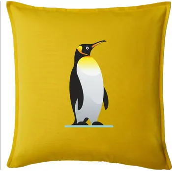 Polštář Tučňák se žlutou nákrčenkou - Polštář 50x50 - 50x50 - Pouze potah ( Žlutá )