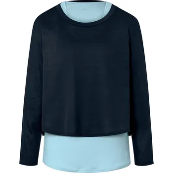 Pánské tričko 655863 - Tchibo - Sportovní triko 2 v 1 s dlouhým rukávem - pro ženy - vel. M 40/42 - barva: modrá