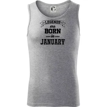 Legends are born in January - Tílko pánské Core - XL ( Tmavě šedý melír )
