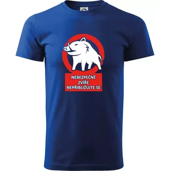 Nebezpečné zvíře - Triko extra velké (5-8XL) - 7XL ( Královská modrá )