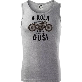 4 kola vs 2 kola - Tílko pánské Core - S ( Tmavě šedý melír )