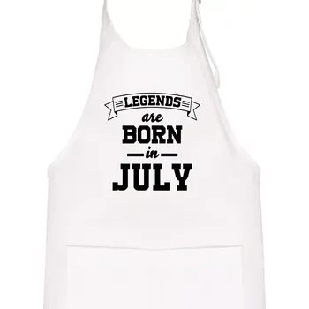 Kuchyňská zástěra Legends are born in July - Dětská zástěra na vaření - Univerzální velikost ( Bílá )