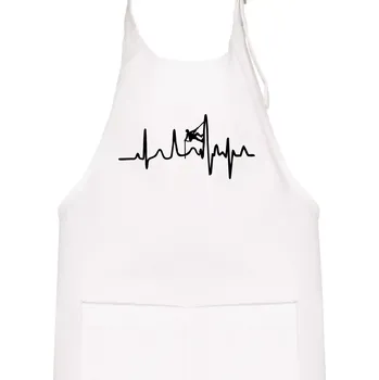 Kuchyňská zástěra EKG horolezec - Dětská zástěra na vaření - Univerzální velikost ( Bílá )