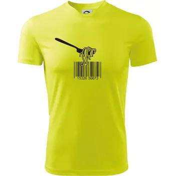 Chlapecké tričko Čárový kód pasta - Dětské triko sportovní (dresovina) - 122 cm/6 let ( Neonově žlutá )