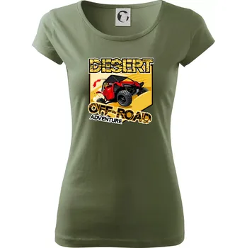 Dámské tričko Desert offroad adventure - Dámské triko Pure - S ( Khaki )