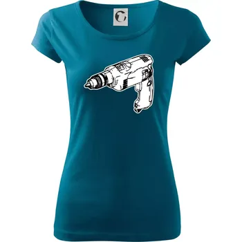 Dámské tričko Vrtačka kreslená - Dámské triko Pure - XS ( Petrolejová )