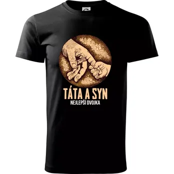 Táta a syn nejlepší dvojka - Triko extra velké (5-8XL) - 7XL ( Černá )
