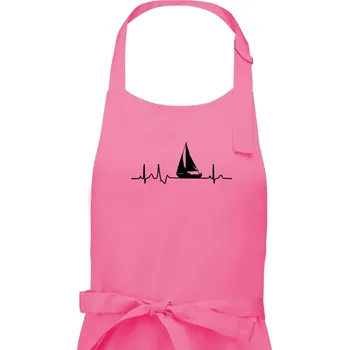Kuchyňská zástěra EKG plachetnice - Pánská zástěra na vaření - Univerzální velikost ( Růžová )