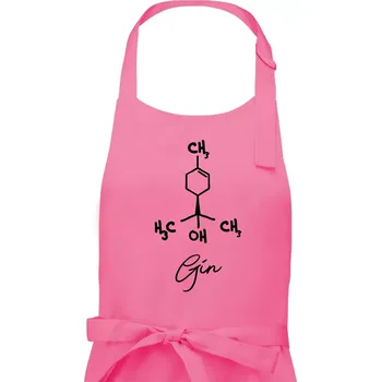Kuchyňská zástěra Barová chemie - gin - Dámská zástěra na vaření - Univerzální velikost ( Růžová )