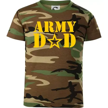 Chlapecké tričko Army dad - Dětské maskáčové triko - 104-110cm / 3-4 roky ( Hnědý maskáč )