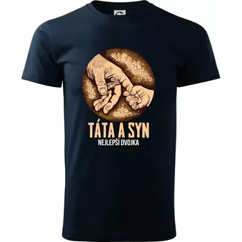 Táta a syn nejlepší dvojka - Triko extra velké (5-8XL) - 8XL ( Námořní modrá (velmi tmavá - téměř černá) )