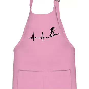 Kuchyňská zástěra EKG skialpinismus - Dětská zástěra na vaření - Univerzální velikost ( Růžová )