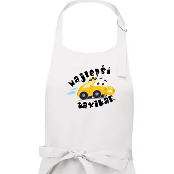 Kuchyňská zástěra Nejlepší taxikář kreslený - Dámská zástěra na vaření - Univerzální velikost ( Bílá )