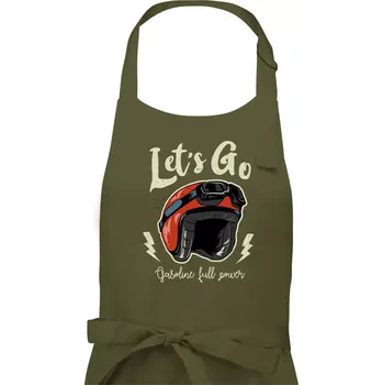 Kuchyňská zástěra Moto let's go - Pánská zástěra na vaření - Univerzální velikost ( Khaki )