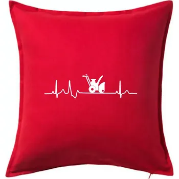 Polštář EKG sněžná fréza - Polštář 50x50 - 50x50 - Včetně výplně ( Červená )