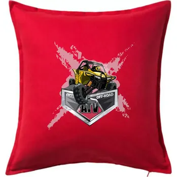 Polštář ATV Buggy splash - Polštář 50x50 - 50x50 - Pouze potah ( Červená )