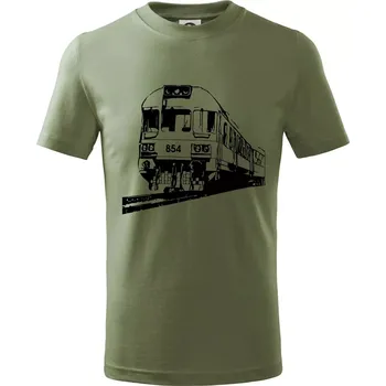 Chlapecké oblečení Vlak 854 - Tričko dětské bavlněné - 134 cm/8 let ( Khaki )