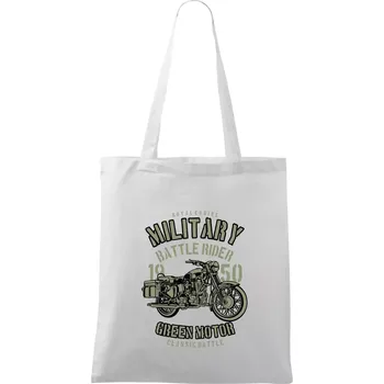 Green Military Ride - Taška bavlněná - 42 x 38 cm ( Bílá )