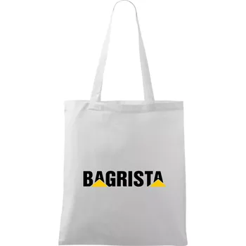 Bagrista nápis - Taška bavlněná - 42 x 38 cm ( Bílá )