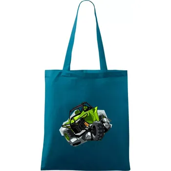 ATV bugina zelená - Taška bavlněná - 42 x 38 cm ( Petrolejová )