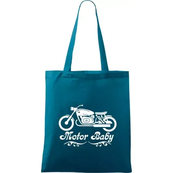 Motor baby - Taška bavlněná - 42 x 38 cm ( Petrolejová )