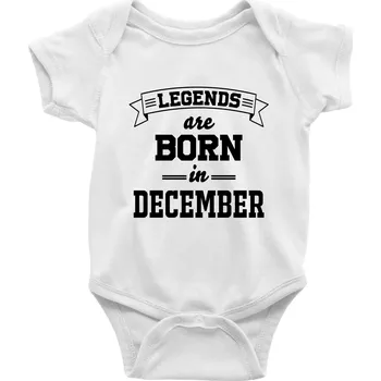 Kojenecké oblečení Legends are born in December - Body kojenecké s krátkým rukávem - Krátký r. 12-18 měs ( Bílá )