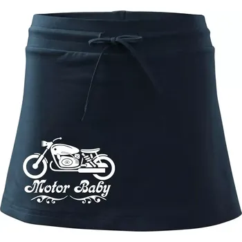 Dámská sukně Motor baby - Sportovní sukně - two in one - XL ( Námořní modrá (velmi tmavá - téměř černá) )