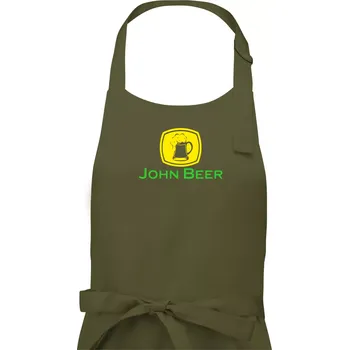 Kuchyňská zástěra John Beer - Pivo - Dámská zástěra na vaření - Univerzální velikost ( Khaki )