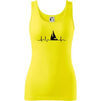 Dámské tričko EKG plachetnice - Dámské tílko - 2XL ( Citrónová )