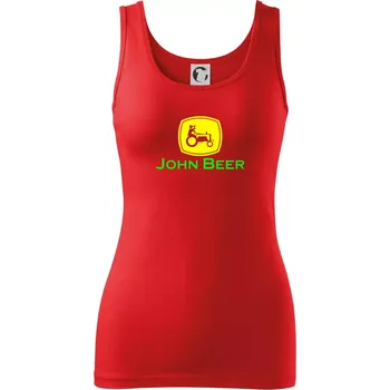 Dámské tričko John Beer traktor - Dámské tílko - S ( Červená )