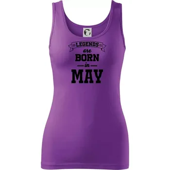 Dámské tričko Legends are born in May - Dámské tílko - 2XL ( Fialová )