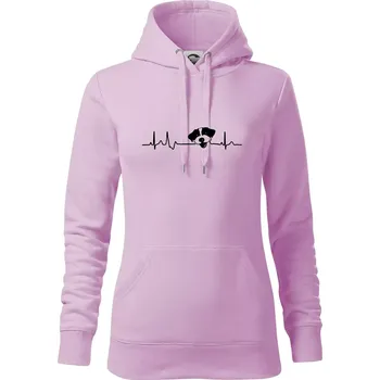 Dámská mikina Jack Russell Terriér hrubosrstý Ekg - Mikina dámská Cape s kapucí - XS ( Orchid )