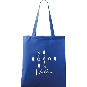 Nákupní taška Barová chemie - vodka - Taška bavlněná - 42 x 38 cm ( Královská modrá )