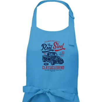 Kuchyňská zástěra The Real Steel - Pánská zástěra na vaření - Univerzální velikost ( Světlý tyrkys )