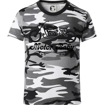 Chlapecké tričko Motor baby - Dětské maskáčové triko - 122 cm/6 let ( Šedý maskáč )