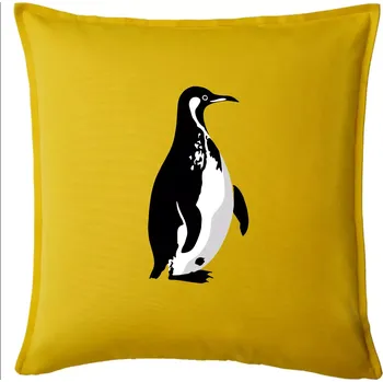 Polštář Tučňák černobílý z boku - Polštář 50x50 - 50x50 - Pouze potah ( Žlutá )