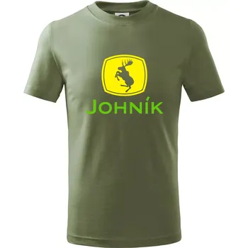 Chlapecké oblečení Johník - Tričko dětské bavlněné - 104-110cm / 3-4 roky ( Khaki )