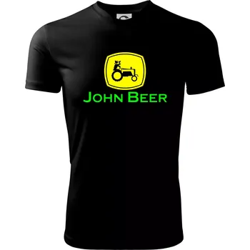 John Beer traktor - Dětské triko sportovní (dresovina) - 158 cm/12 let ( Černá )