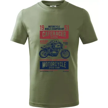 Caferacer Classic Race - Tričko dětské bavlněné - 134 cm/8 let ( Khaki )