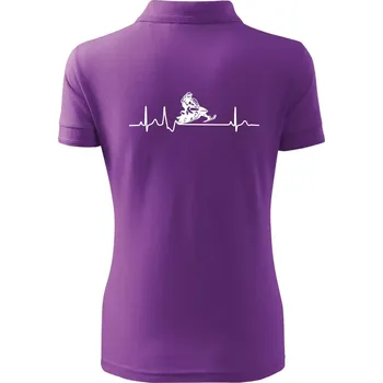 EKG sněžný skútr - Polokošile dámská Pique Polo - 2XL ( Fialová )