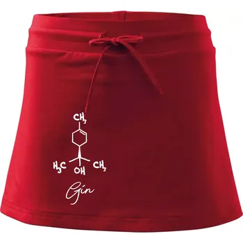 Dámská sukně Barová chemie - gin - Sportovní sukně - two in one - XL ( Červená )