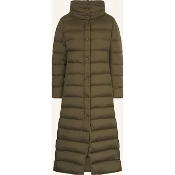Dámský kabát Herno Dámský Péřový Kabát S Odnímatelnou Kapucí, olivová, 38