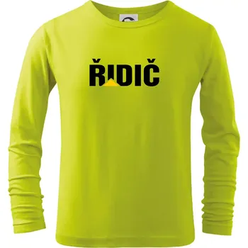 Dětská móda Řidič nápis - Triko dětské Long Sleeve - 104-110cm / 3-4 roky ( Limetková )