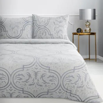 Povlečení Ložní souprava FLANO 5 stříbrná / ocelová