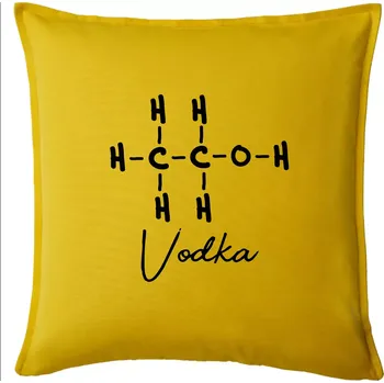 Polštář Barová chemie - vodka - Polštář 50x50 - 50x50 - Pouze potah ( Žlutá )