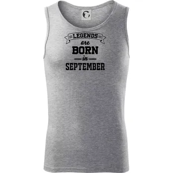 Legends are born in September - Tílko pánské Core - L ( Tmavě šedý melír )