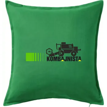 Polštář Kombajnista zelená a žlutá - Polštář 50x50 - 50x50 - Pouze potah ( Středně zelená )